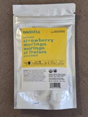 2/$20 Sealed! Davidstea STRAWBERRY MORINGA Loose Leaf Tea 50g Retired Davids Tea